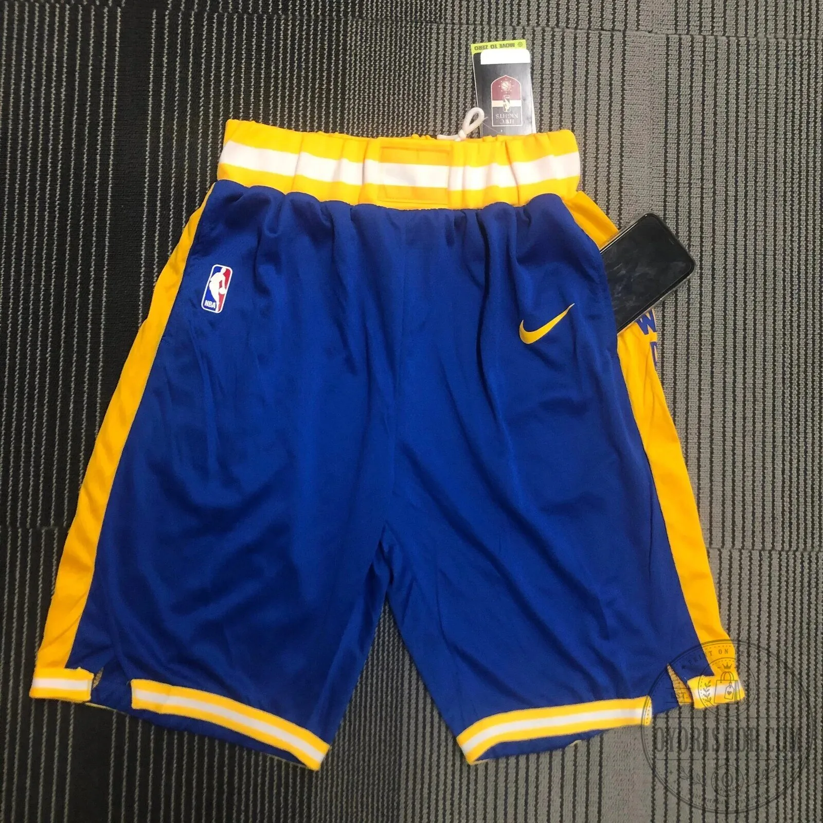 Golden State Warriors Classic Edition Blue and Gold Basketball Shorts