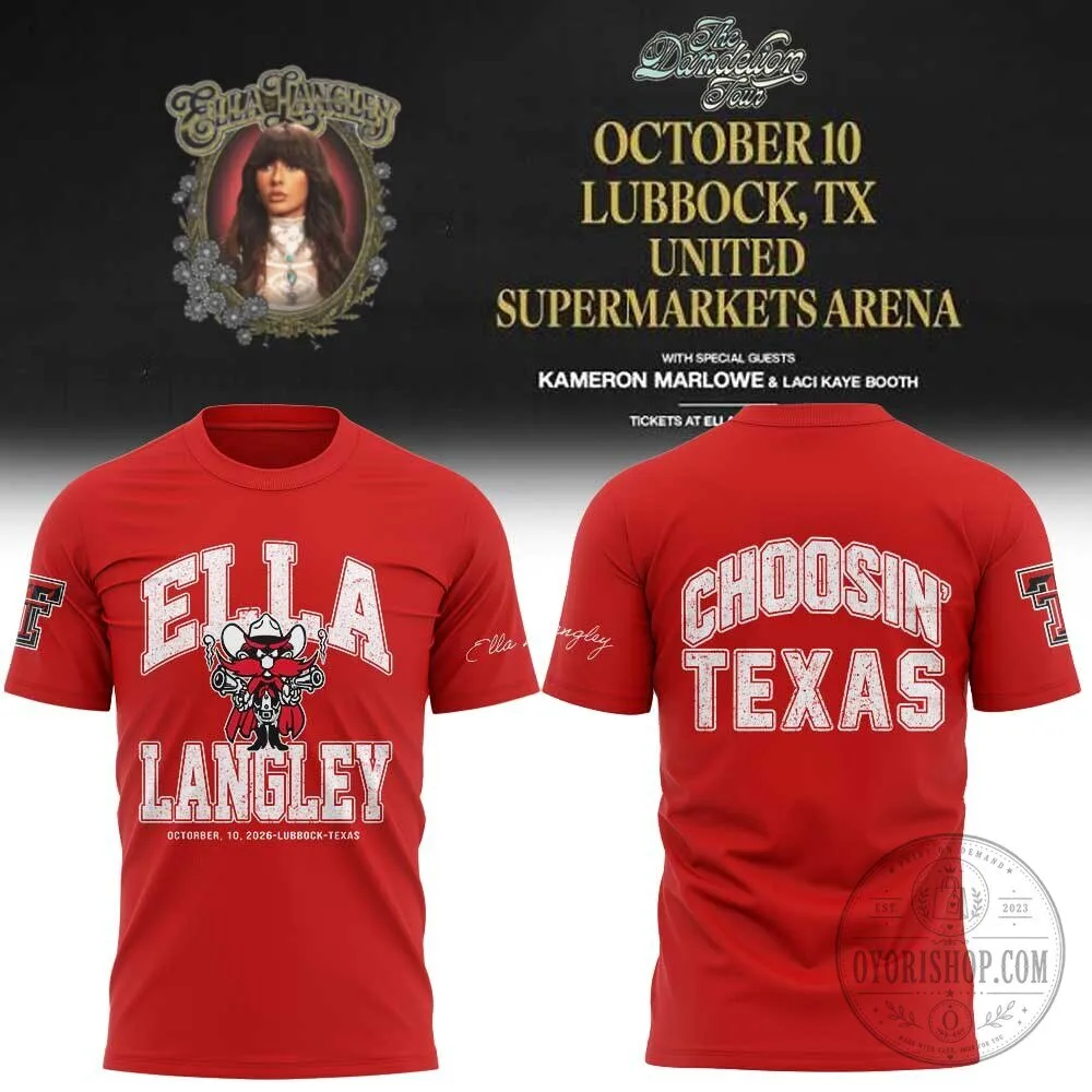 Ella Langley Choosin' Texas United Supermarkets Arena Concert T-Shirt