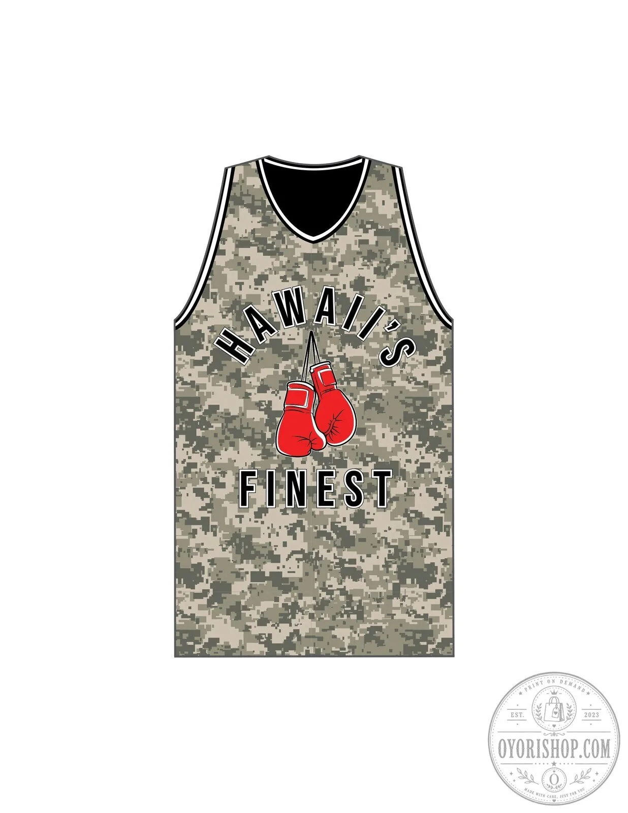 Hawaii's Finest Boxing Camouflage Tank Top Jersey