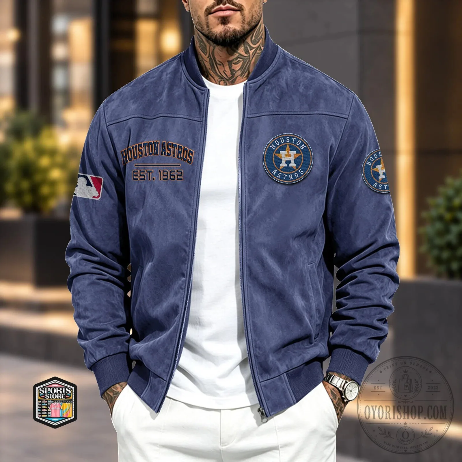 Houston Astros Established 1962 Major League Baseball Team Bomber Jacket
