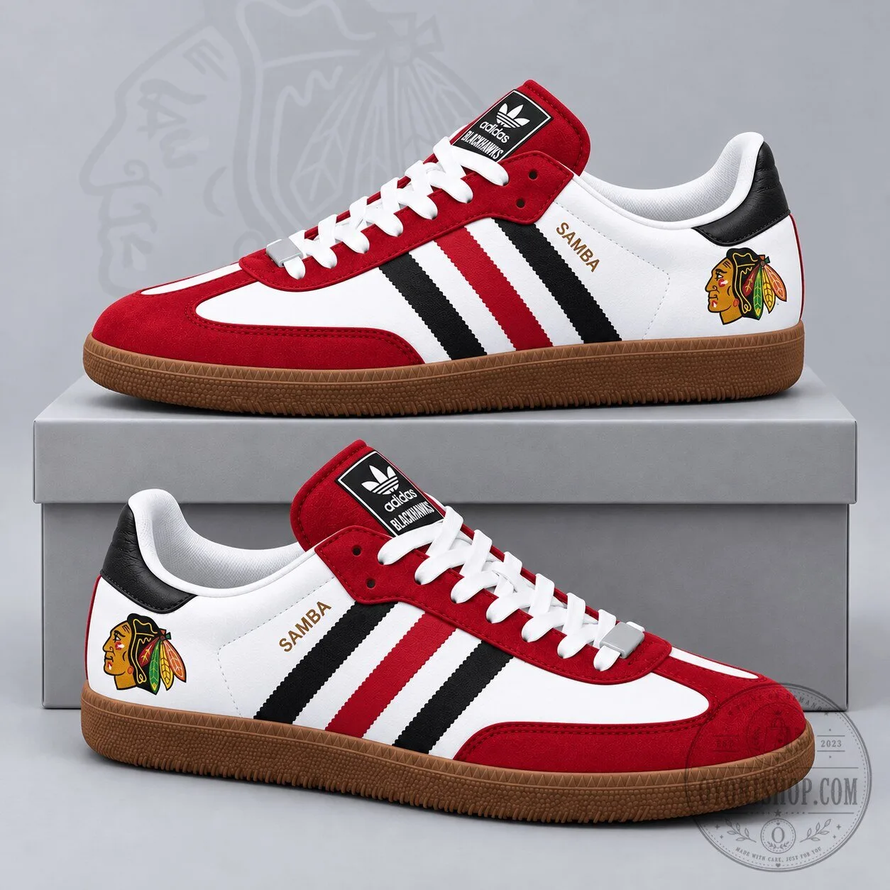 Chicago Blackhawks National Hockey League Retro Samba Low Top Sneakers