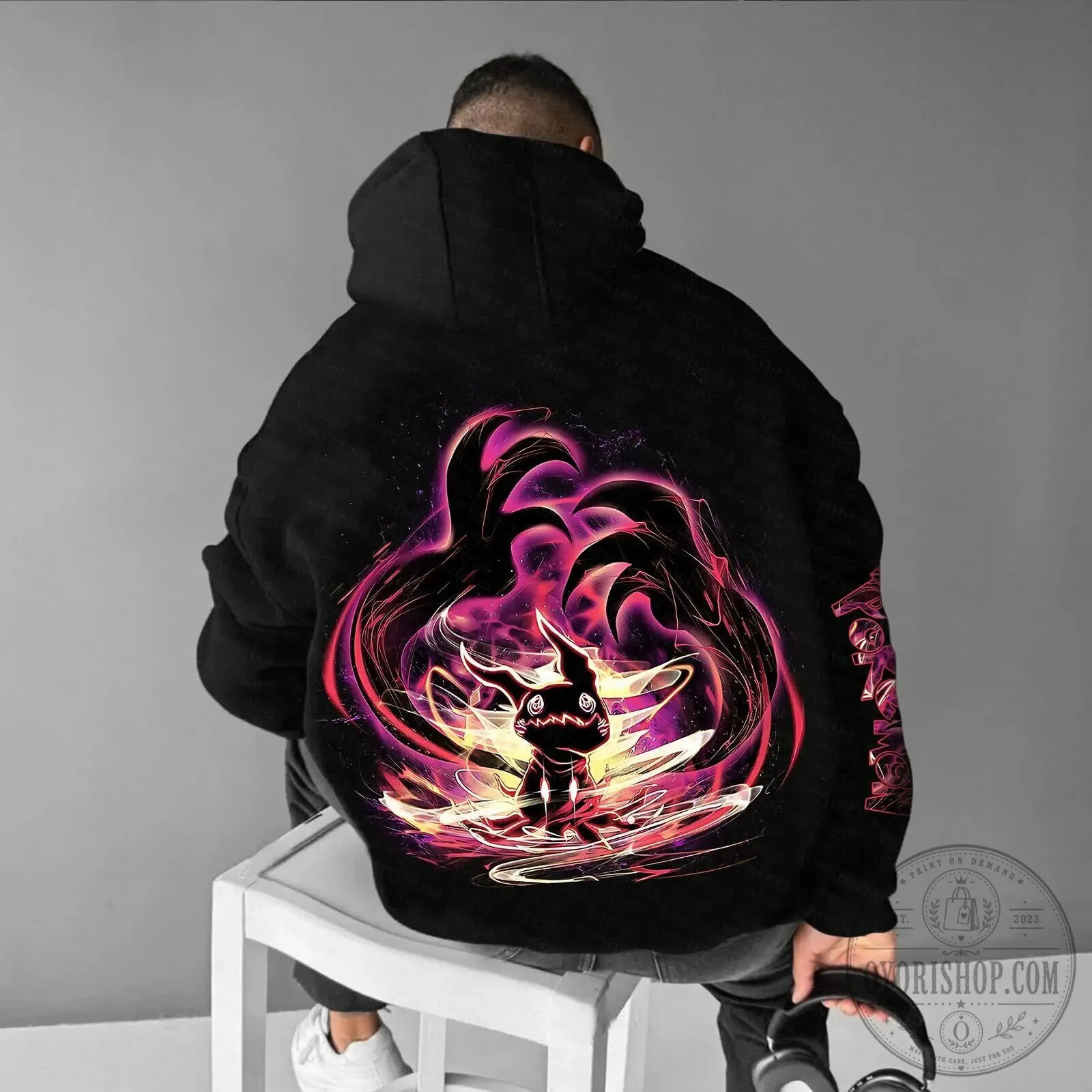 Pokemon Mimikyu Ghost Type Electric Pokemon Anime Character Hoodie