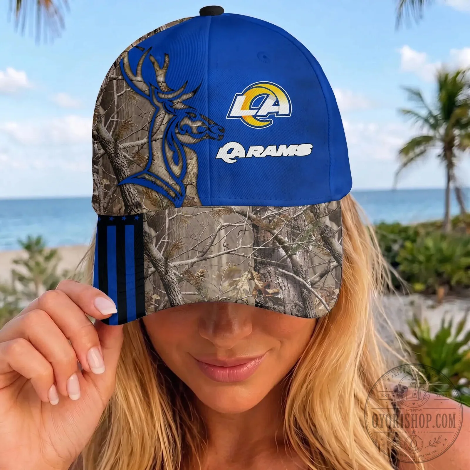 Los Angeles Rams Hunting Camouflage Pattern Blue Baseball Cap Hat 10 Los Angeles Rams Hunting Camouflage Pattern Blue Baseball Cap Hat