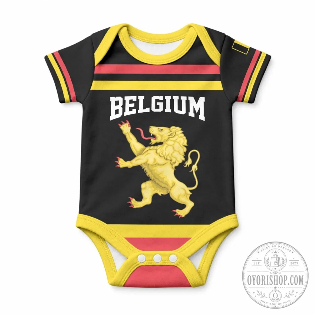 Belgium National Football Team Baby Bodysuit Infant Romper Belgium National Football Team Baby Bodysuit Infant Romper