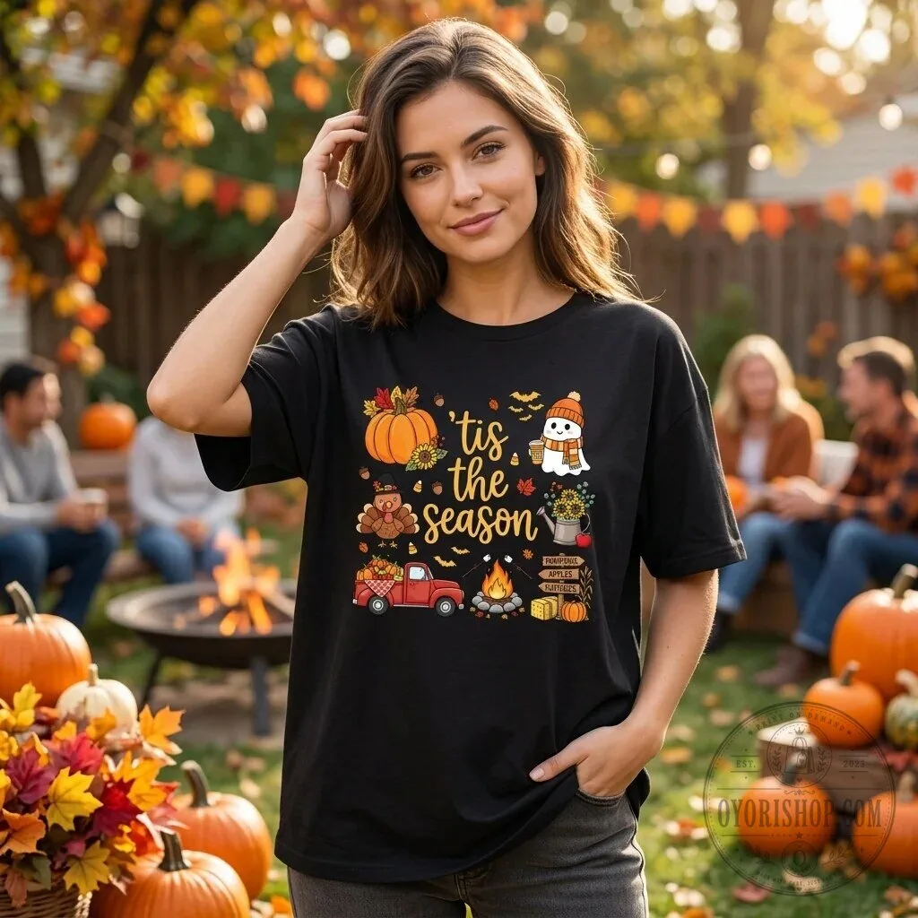 Tis The Season Autumn Harvest Fall Festival T-Shirt 3 Tis The Season Autumn Harvest Fall Festival T-Shirt