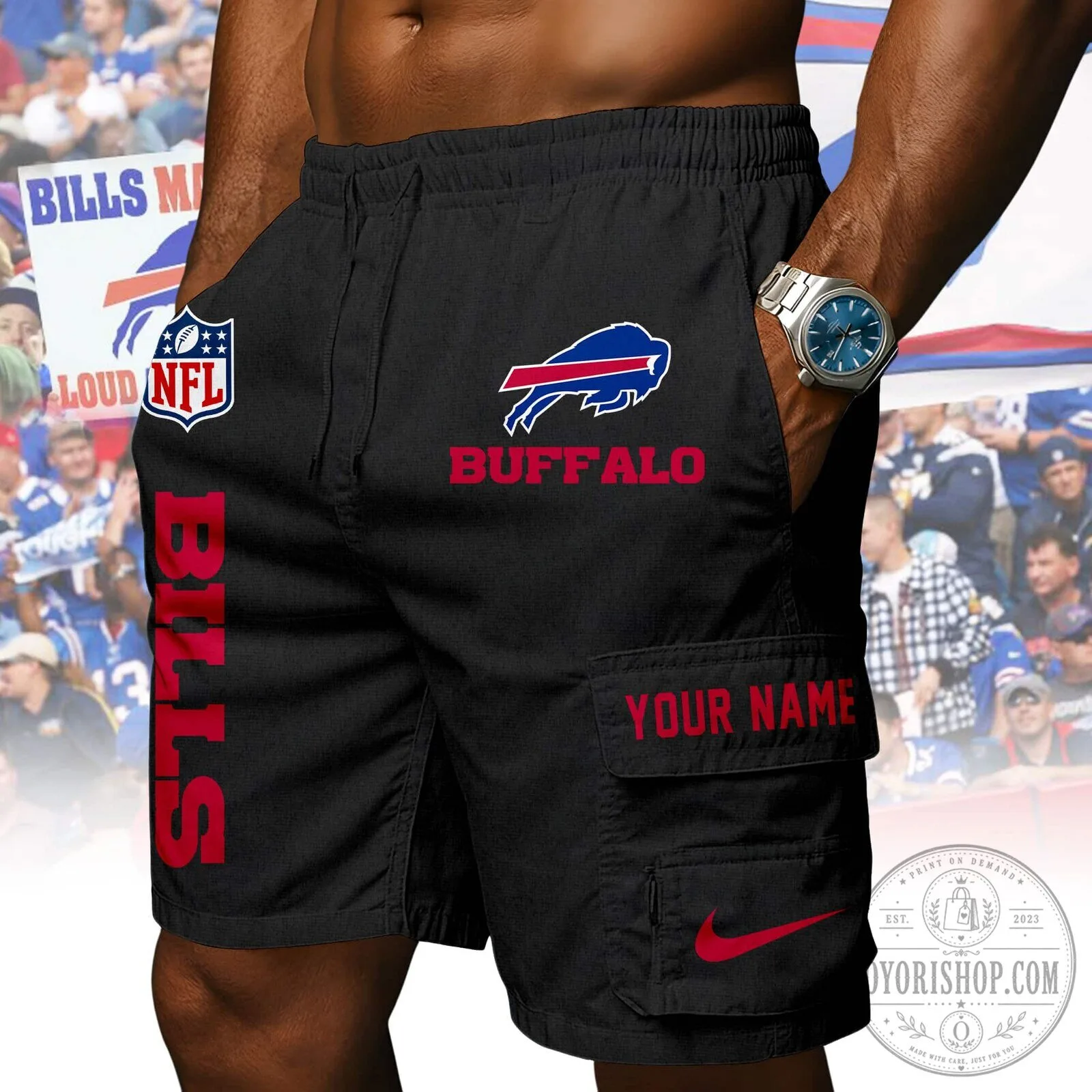 Buffalo Bills NFL Football Team Logo Royal Blue Athletic Shorts 15 Buffalo Bills NFL Football Team Logo Royal Blue Athletic Shorts