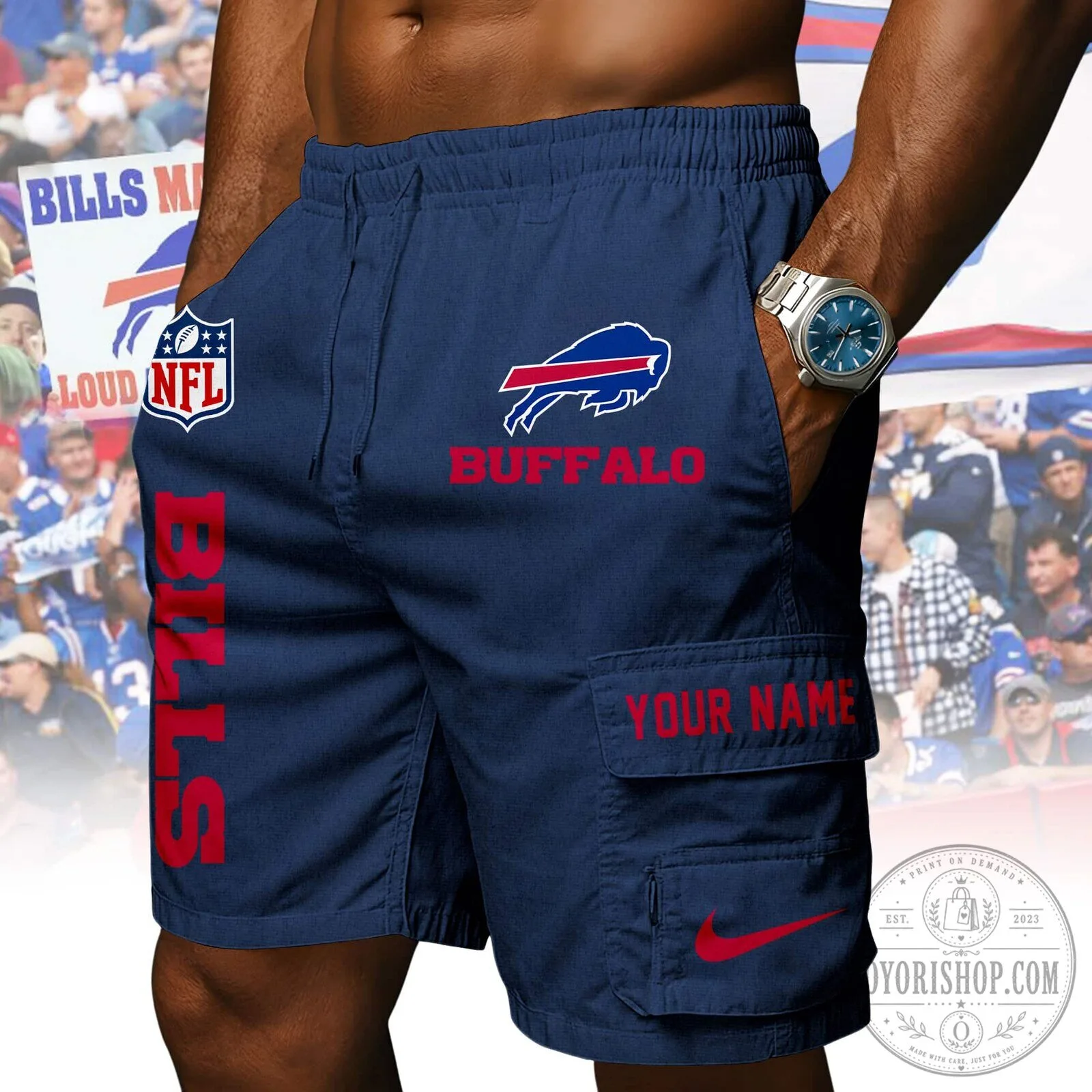 Buffalo Bills NFL Football Team Logo Royal Blue Athletic Shorts 16 Buffalo Bills NFL Football Team Logo Royal Blue Athletic Shorts