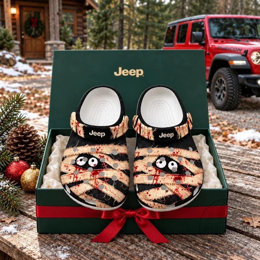 Jeep Mummy Halloween Horror Bloody Bandages Clogs Shoes 15 Jeep Mummy Halloween Horror Bloody Bandages Clogs Shoes