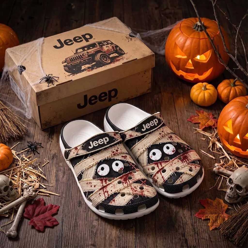 Jeep Mummy Halloween Horror Bloody Bandages Clogs Shoes 16 Jeep Mummy Halloween Horror Bloody Bandages Clogs Shoes