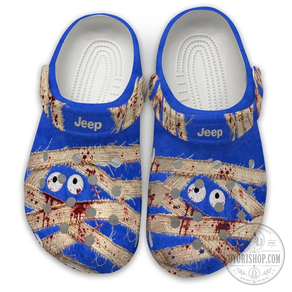 Jeep Mummy Halloween Horror Bloody Bandages Clogs Shoes 19 Jeep Mummy Halloween Horror Bloody Bandages Clogs Shoes