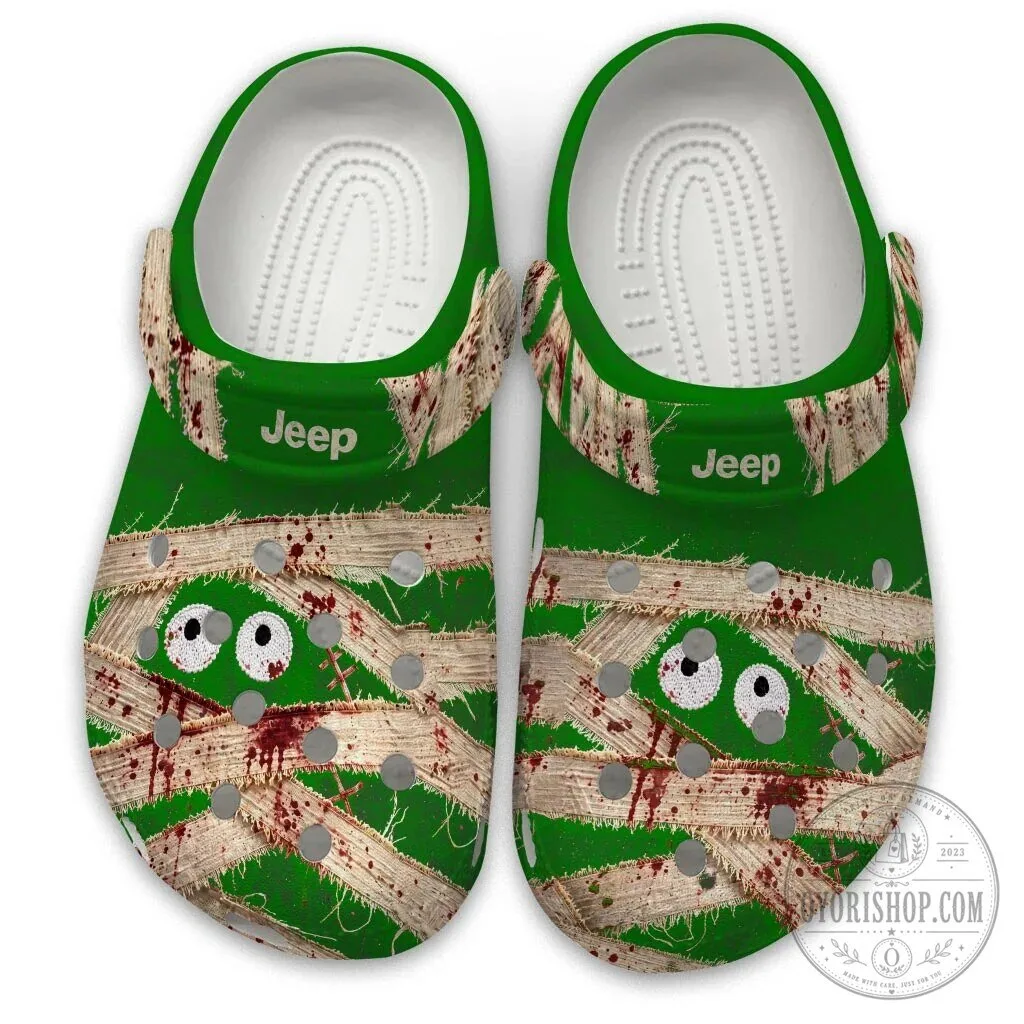 Jeep Mummy Halloween Horror Bloody Bandages Clogs Shoes 20 Jeep Mummy Halloween Horror Bloody Bandages Clogs Shoes
