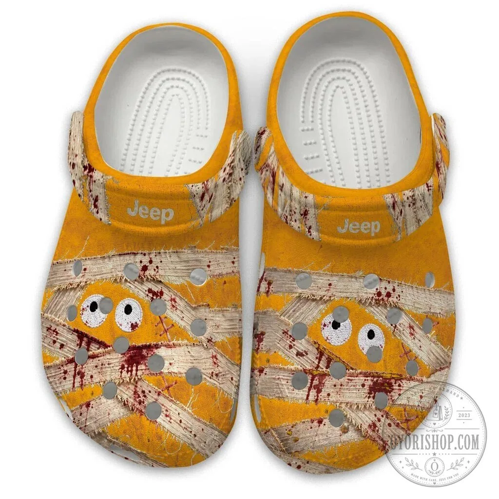 Jeep Mummy Halloween Horror Bloody Bandages Clogs Shoes 21 Jeep Mummy Halloween Horror Bloody Bandages Clogs Shoes