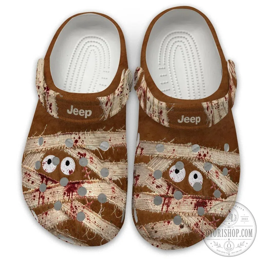Jeep Mummy Halloween Horror Bloody Bandages Clogs Shoes 22 Jeep Mummy Halloween Horror Bloody Bandages Clogs Shoes