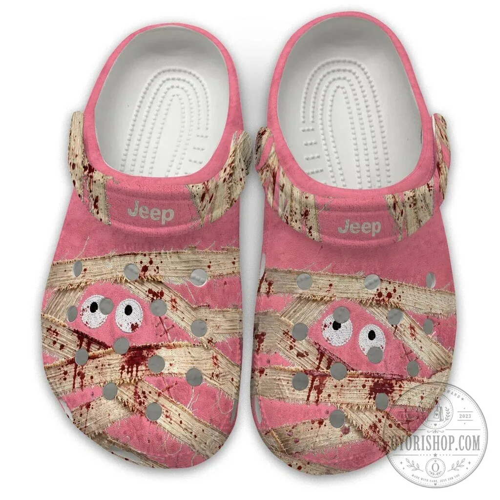 Jeep Mummy Halloween Horror Bloody Bandages Clogs Shoes 24 Jeep Mummy Halloween Horror Bloody Bandages Clogs Shoes