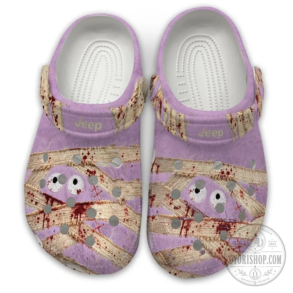 Jeep Mummy Halloween Horror Bloody Bandages Clogs Shoes 25 Jeep Mummy Halloween Horror Bloody Bandages Clogs Shoes