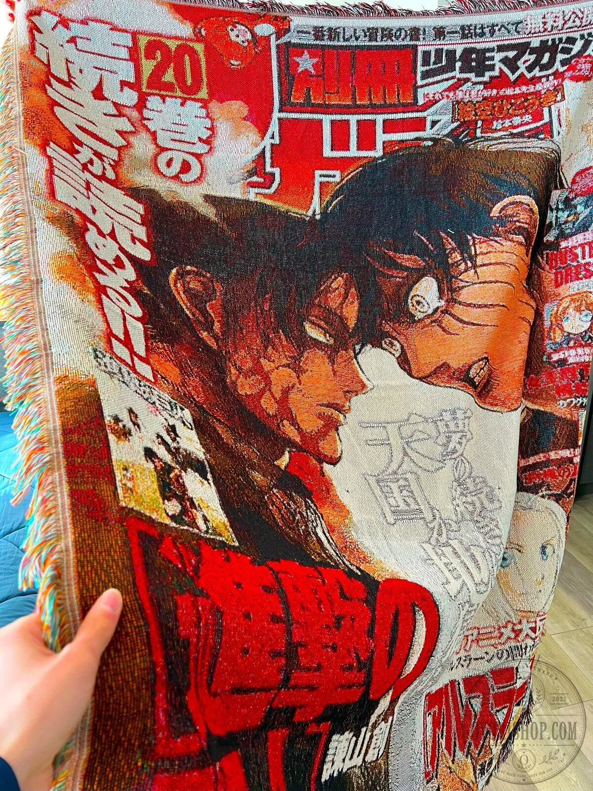 Attack on Titan Manga Cover Art Woven Throw Blanket 11 Attack on Titan Manga Cover Art Woven Throw Blanket