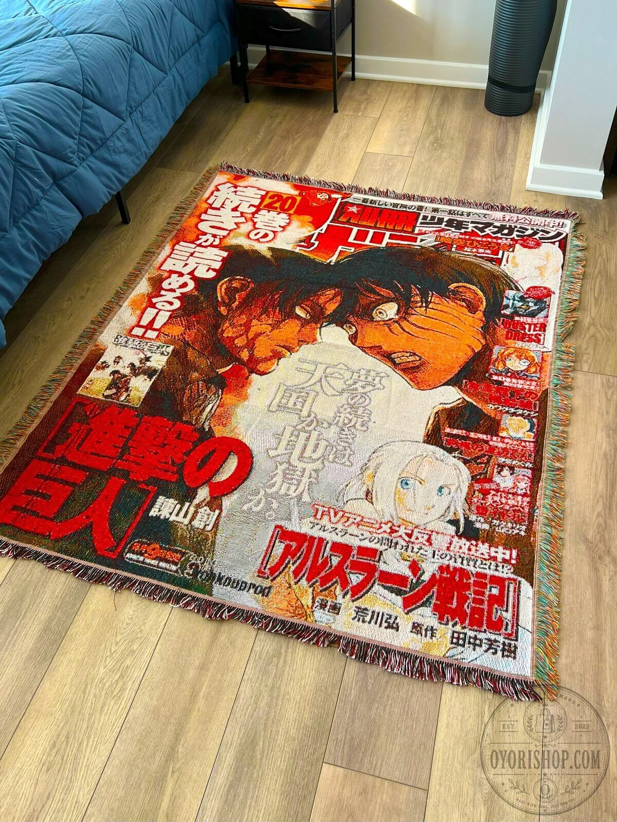 Attack on Titan Manga Cover Art Woven Throw Blanket 13 Attack on Titan Manga Cover Art Woven Throw Blanket
