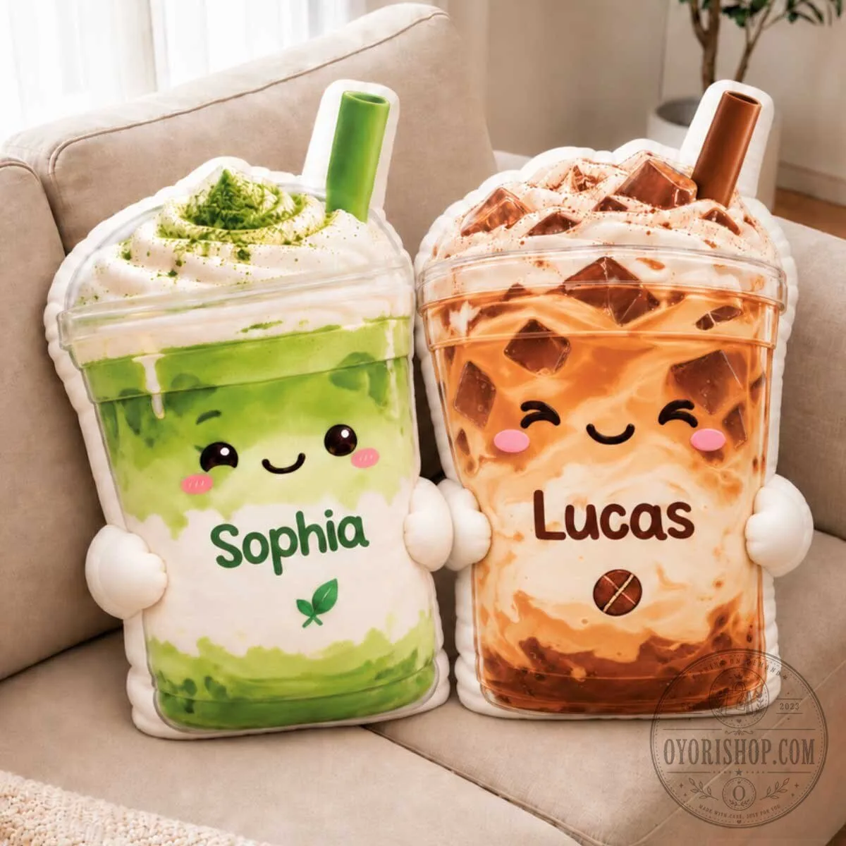 Personalized Bubble Tea Drink Cup Shaped Plush Pillow Custom Name Gift 8 Personalized Bubble Tea Drink Cup Shaped Plush Pillow Custom Name Gift