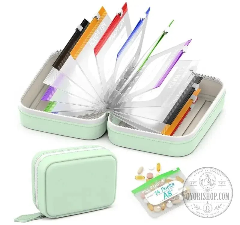 Waterproof Pill Pouch Set with 14 Crush-Proof Travel Ready Organizers 38 Waterproof Pill Pouch Set with 14 Crush-Proof Travel Ready Organizers
