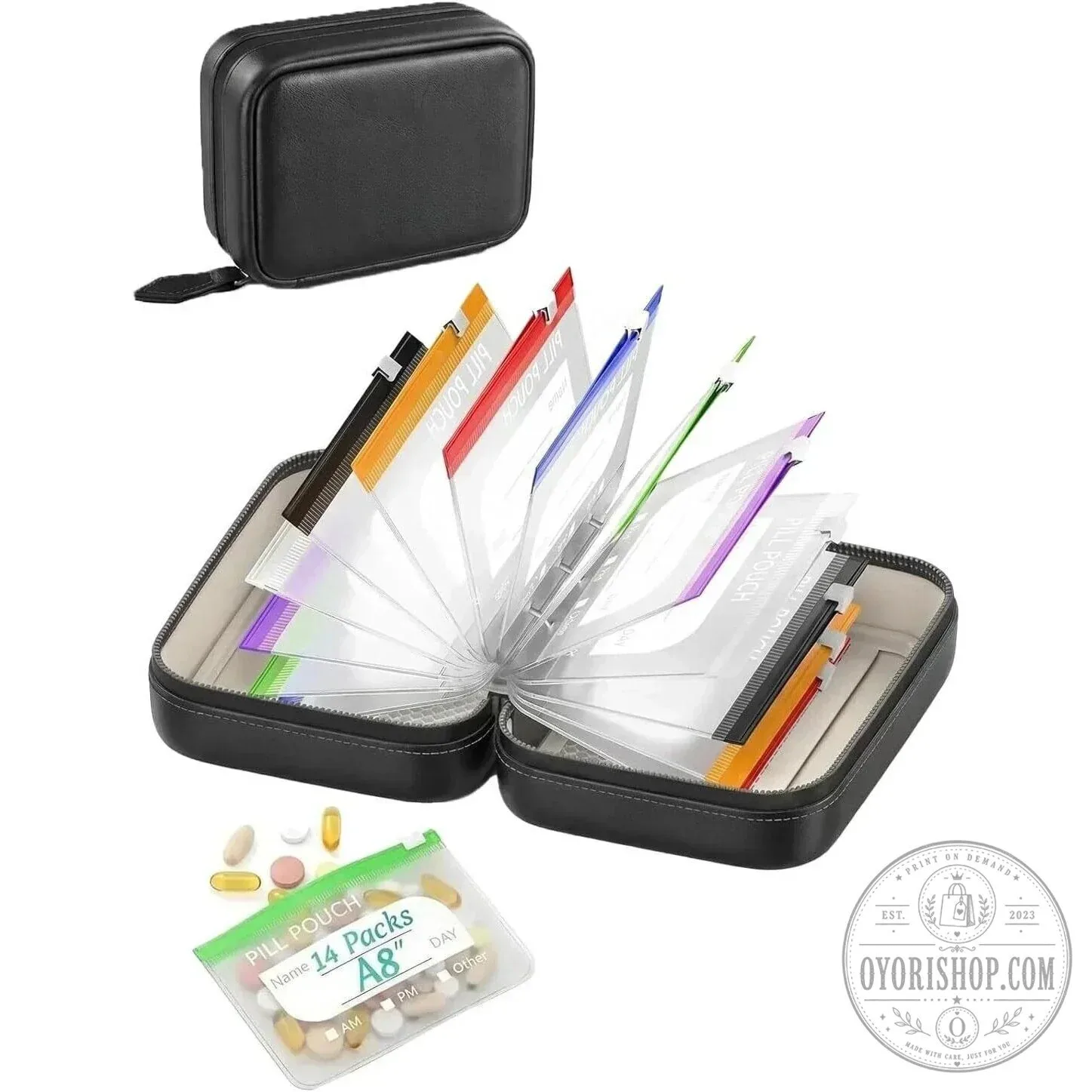 Waterproof Pill Pouch Set with 14 Crush-Proof Travel Ready Organizers 39 Waterproof Pill Pouch Set with 14 Crush-Proof Travel Ready Organizers