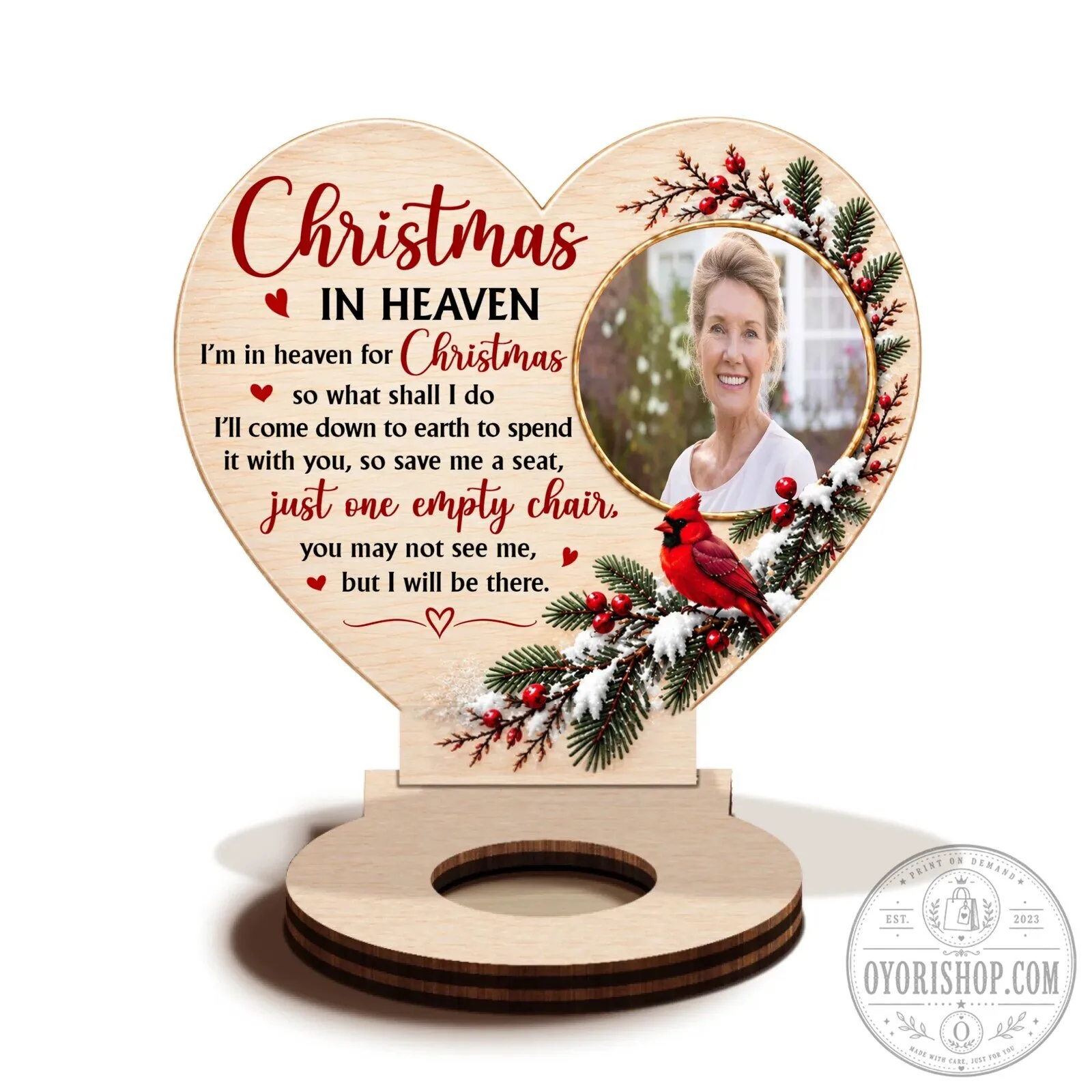 Personalized Christmas In Heaven Memorial Wooden Candle Holder 34 Personalized Christmas In Heaven Memorial Wooden Candle Holder