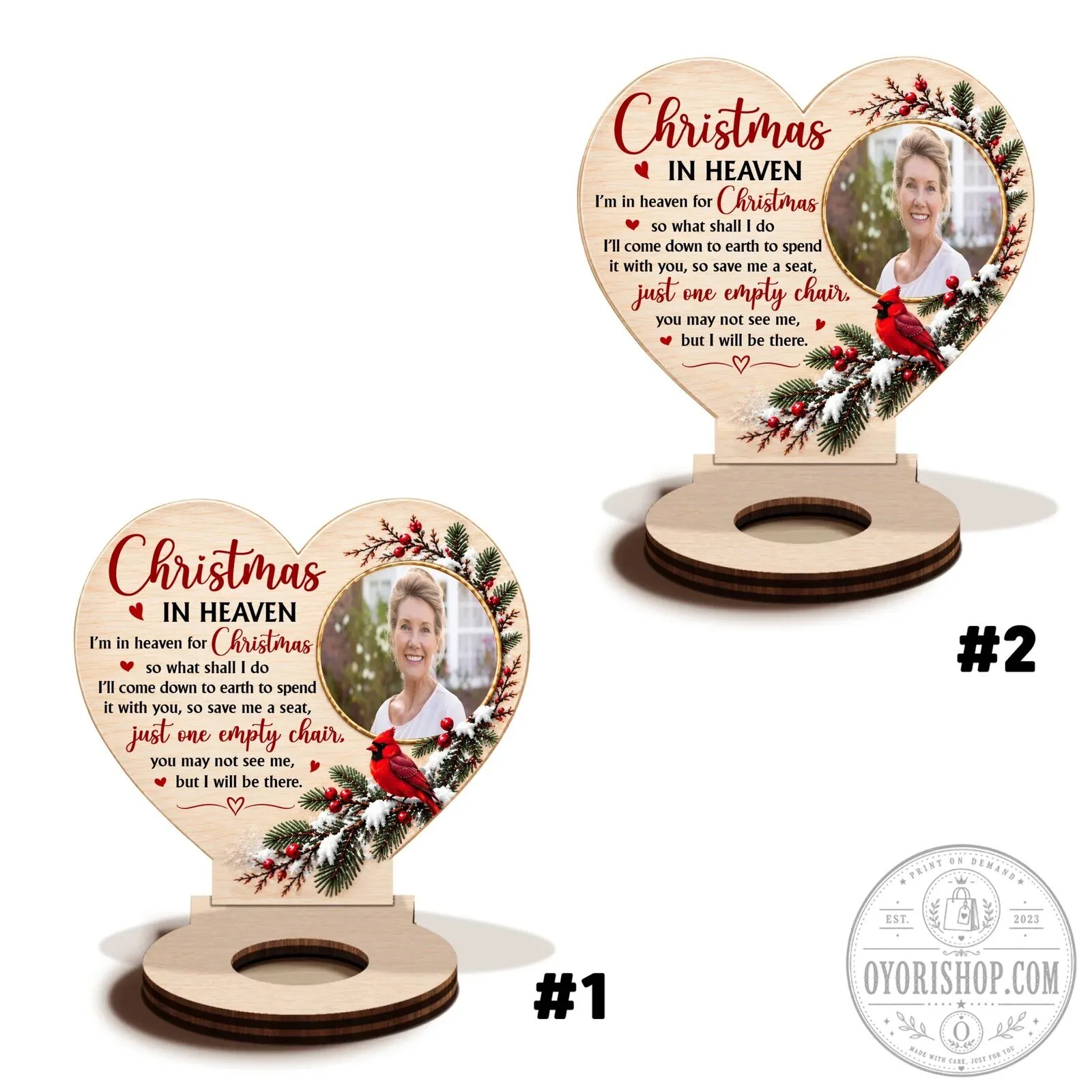 Personalized Christmas In Heaven Memorial Wooden Candle Holder 36 Personalized Christmas In Heaven Memorial Wooden Candle Holder