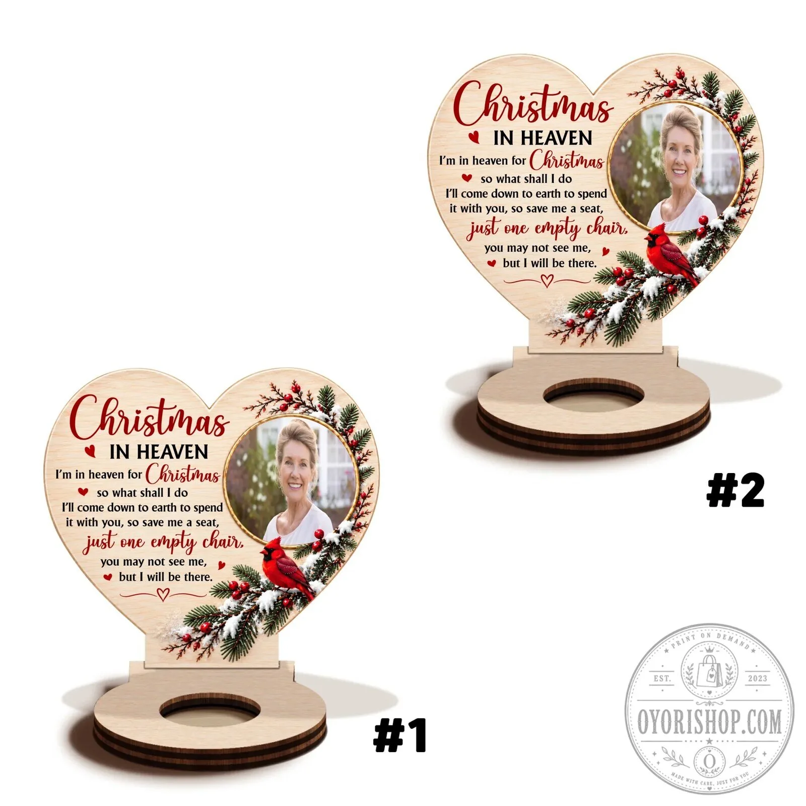 Personalized Christmas In Heaven Memorial Wooden Candle Holder 37 Personalized Christmas In Heaven Memorial Wooden Candle Holder
