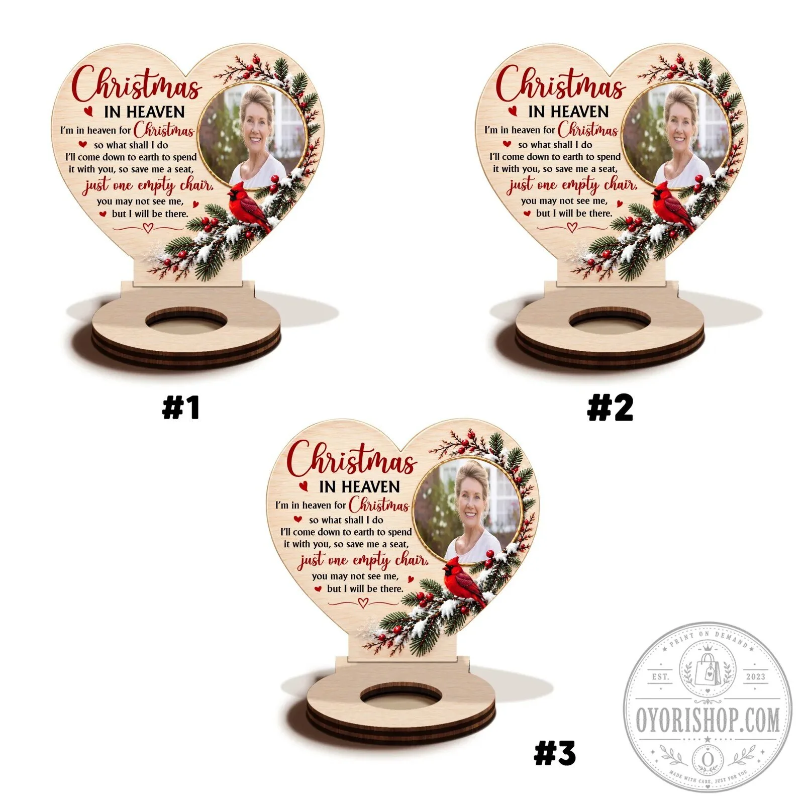 Personalized Christmas In Heaven Memorial Wooden Candle Holder 38 Personalized Christmas In Heaven Memorial Wooden Candle Holder