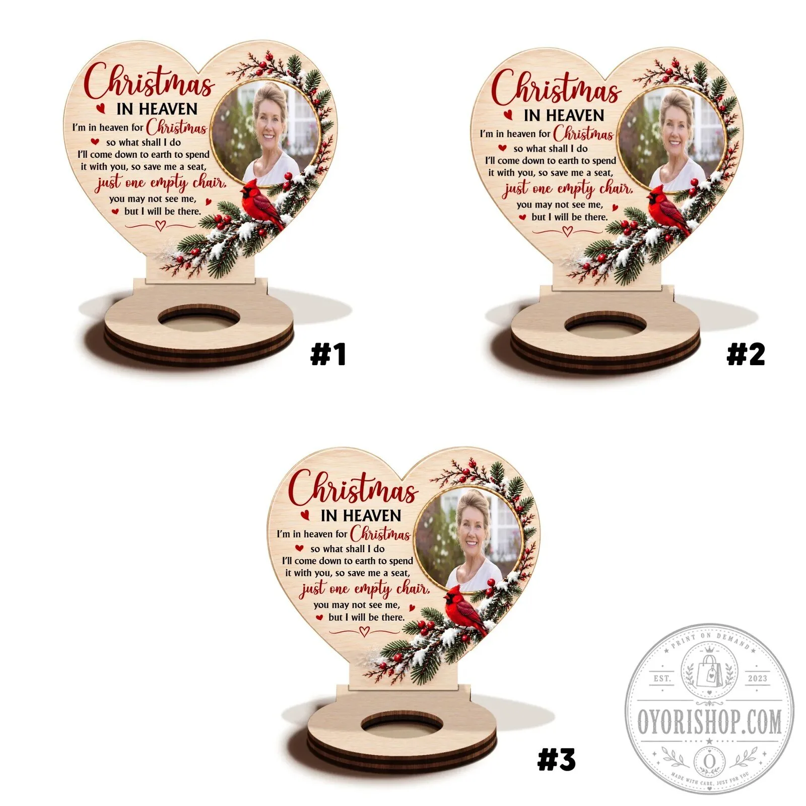 Personalized Christmas In Heaven Memorial Wooden Candle Holder 39 Personalized Christmas In Heaven Memorial Wooden Candle Holder