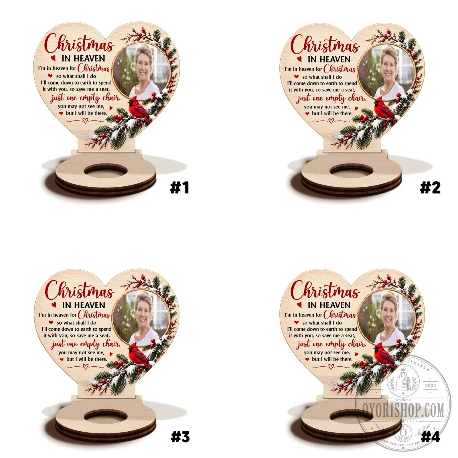 Personalized Christmas In Heaven Memorial Wooden Candle Holder 40 Personalized Christmas In Heaven Memorial Wooden Candle Holder