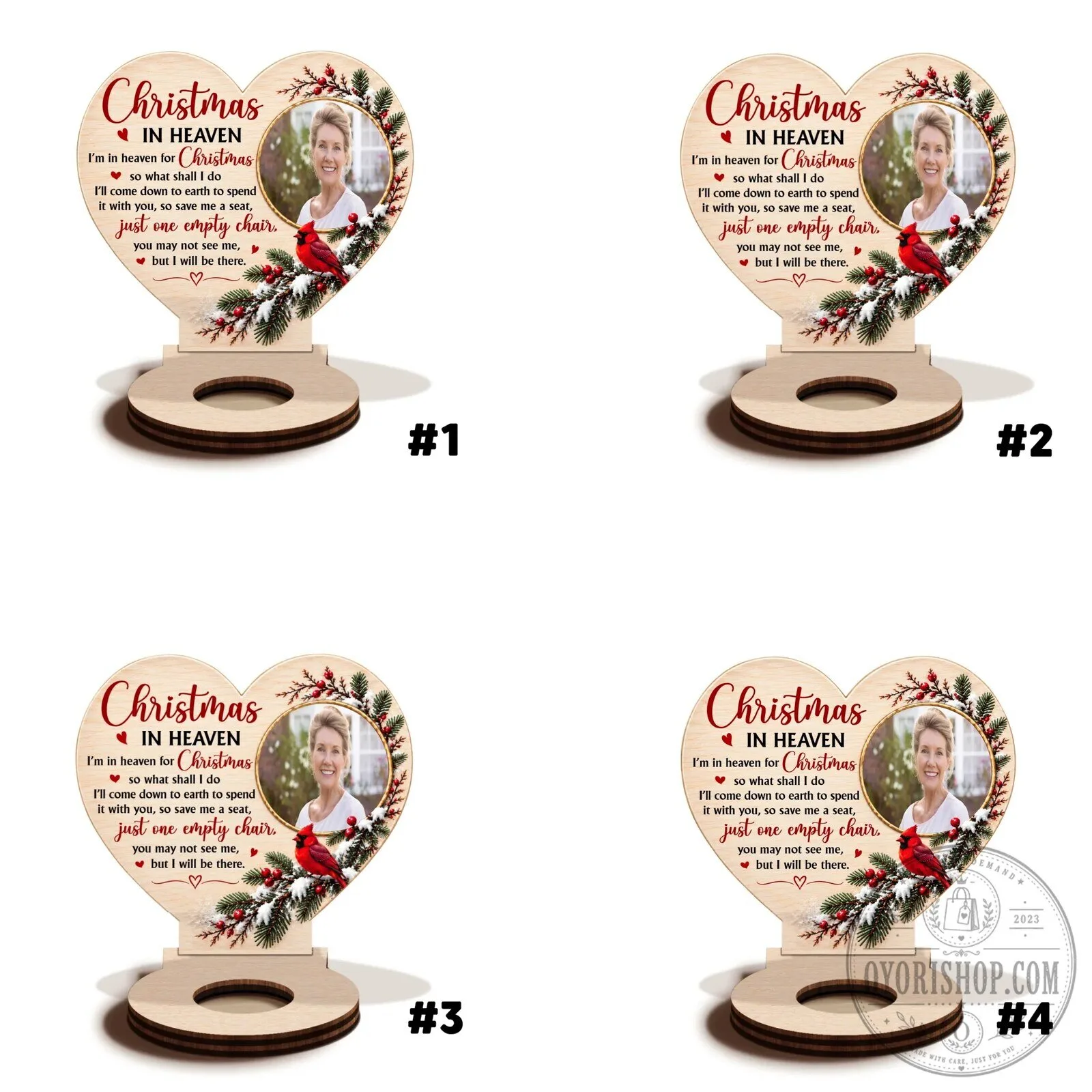Personalized Christmas In Heaven Memorial Wooden Candle Holder 41 Personalized Christmas In Heaven Memorial Wooden Candle Holder