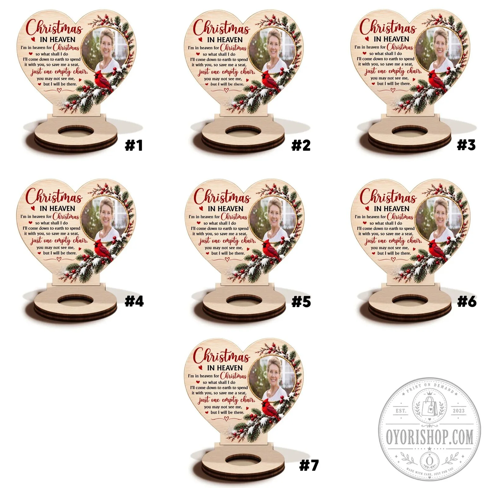 Personalized Christmas In Heaven Memorial Wooden Candle Holder 46 Personalized Christmas In Heaven Memorial Wooden Candle Holder