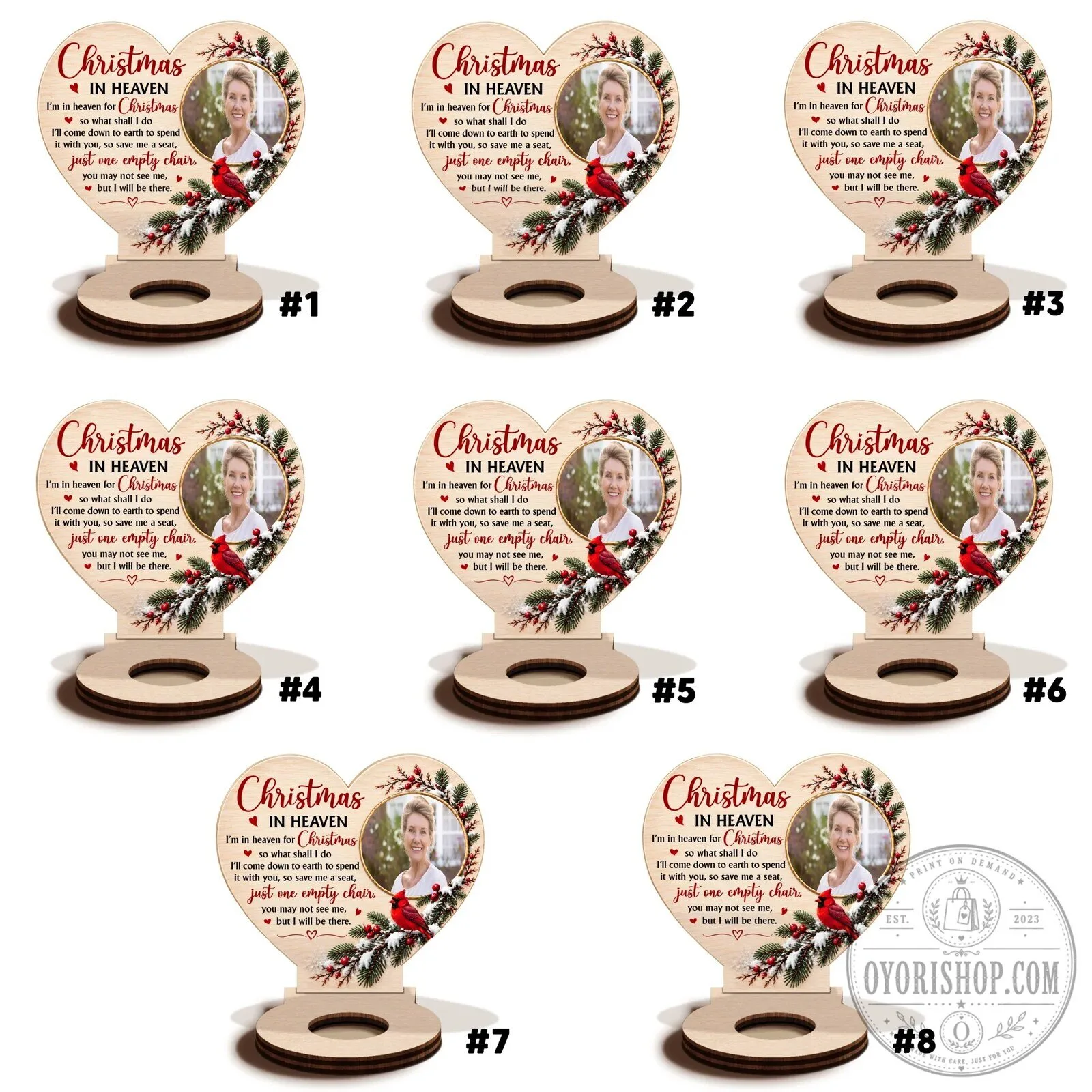 Personalized Christmas In Heaven Memorial Wooden Candle Holder 48 Personalized Christmas In Heaven Memorial Wooden Candle Holder