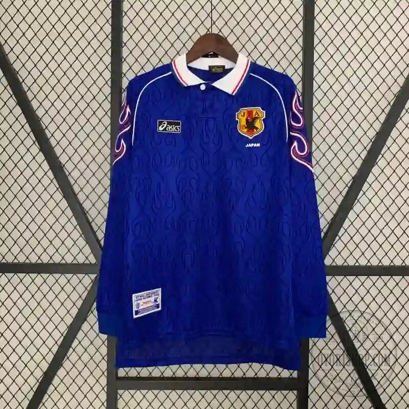 Retro 1998 Japan National Football Team Home Long Sleeve Soccer Jersey 10 Retro 1998 Japan National Football Team Home Long Sleeve Soccer Jersey